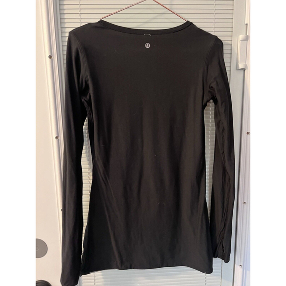 Lululemon Every Yogi Reversible Striped Long Sleeve Shirt Navy Blue White Sz 6 - Picture 11 of 13